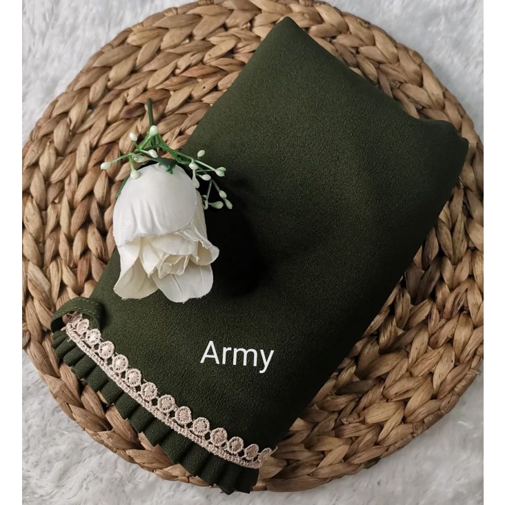 BERGO MARYAM KCB-LIPIT RENDA/AL'FADANI HIJAB-Army