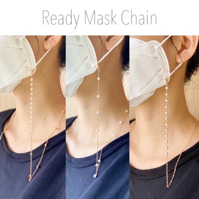 Rantai Masker Artis/Rantai  Kalung Masker Import / Kalung Masker Mutiara Import