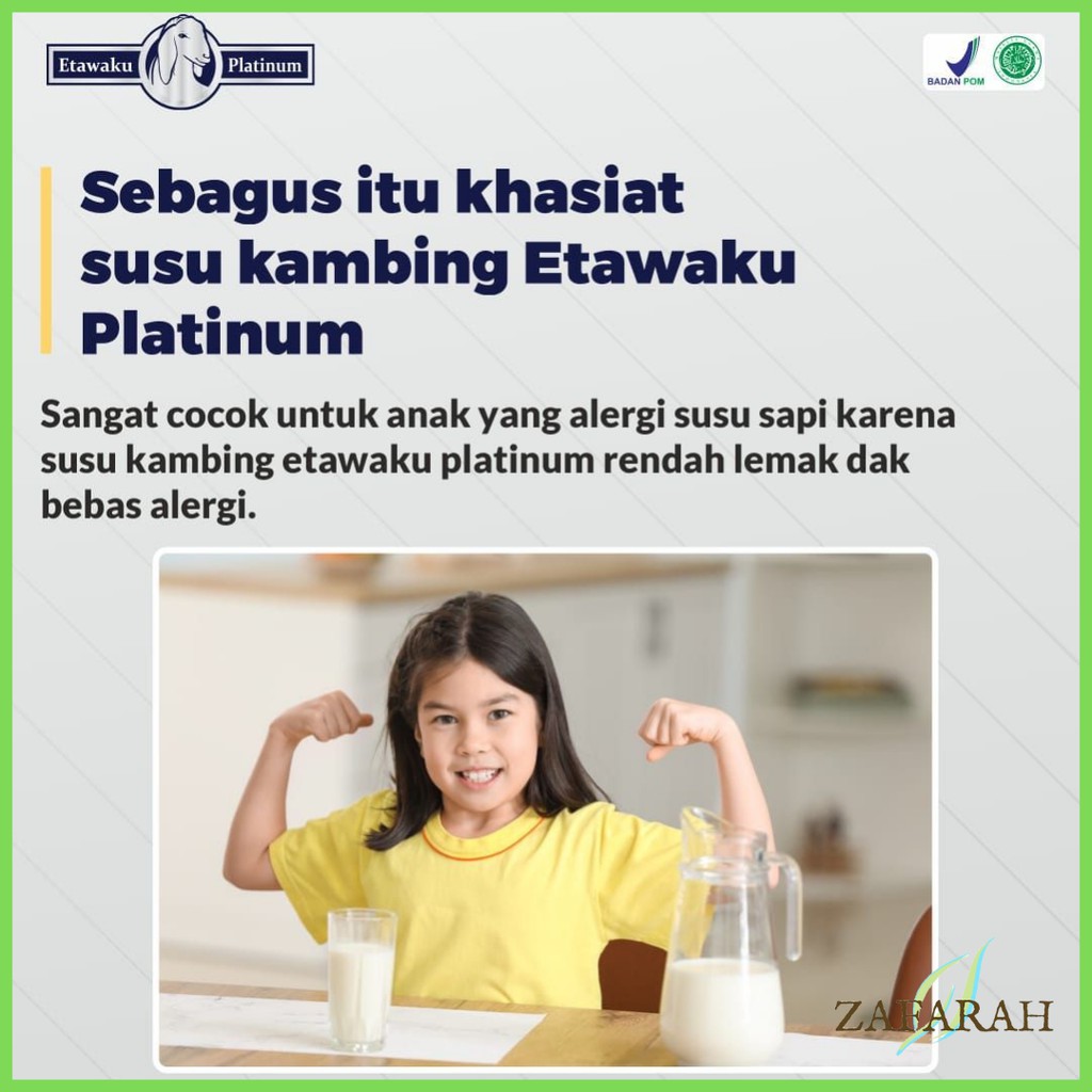 ETAWAKU PLATINUM Susu Kambing Etawa Murni Tanpa Pengawet Rendah Gula / Susu Kambing Etawaku Platinum 200gr