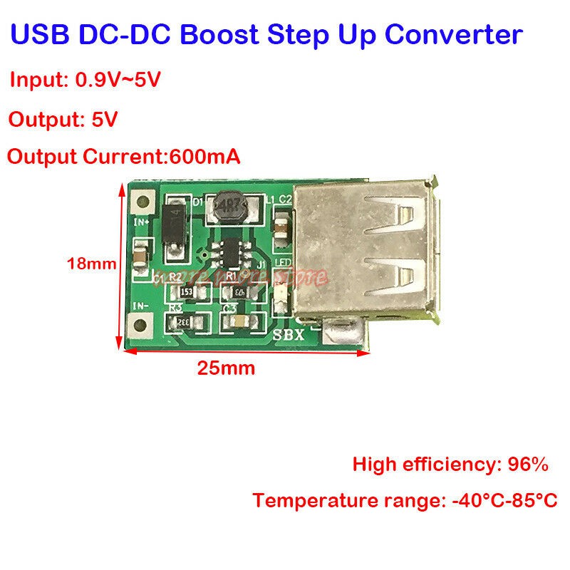 Modul Step Up Charger DC 0.9-5V USB 5V Cas HP Mobile Boost Converter