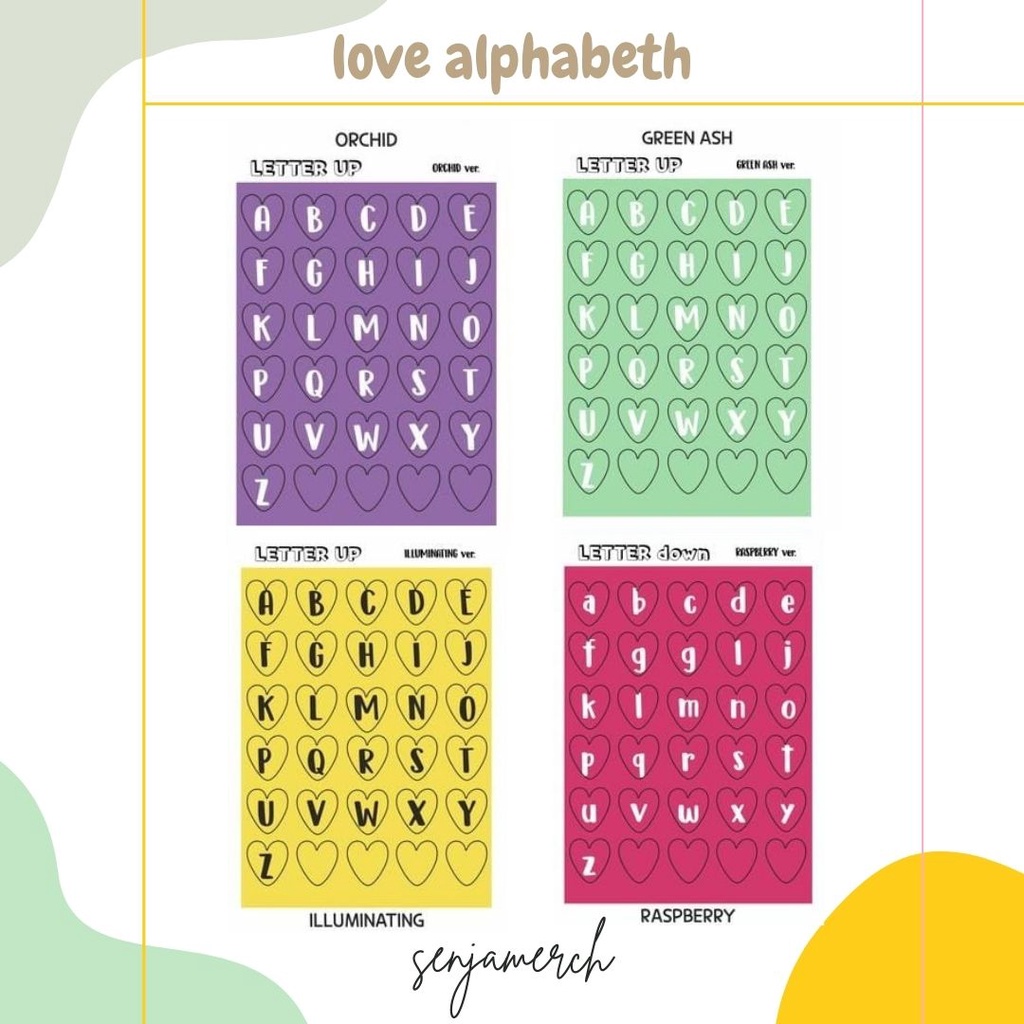 

Senjamerch - Stiker Deco Love Letter Alphabeth Huruf