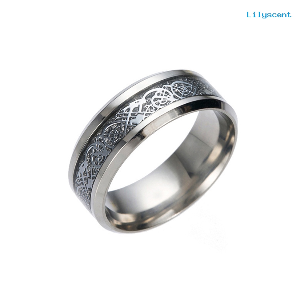 Ls Cincin Pria Bahan Titanium Steel Permukaan Halus Untuk Pernikahan