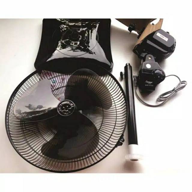 kipas angin COSMOS berdiri 16 inchi stand fan black edition