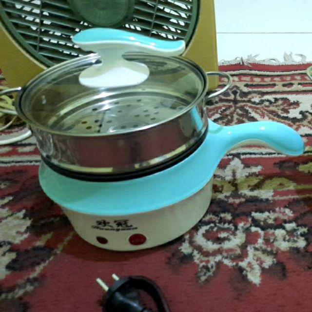 Pe8 Multifunctional Electric Fry Pan Panci Listrik Lapisan Keramik