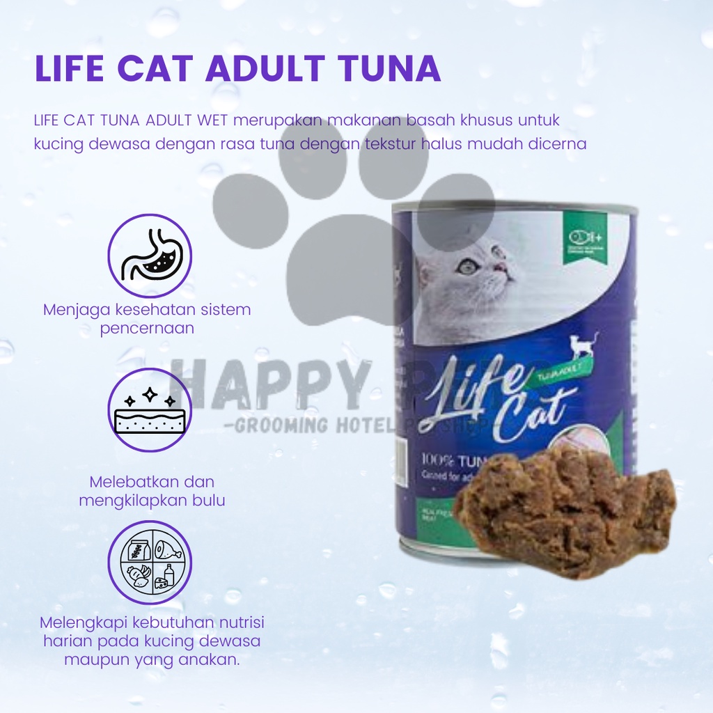 LIFE CAT KALENG 400 GR KITTEN DAN ADUL