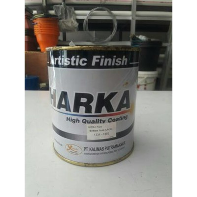 Harka hitam doff 0.2 lt Cat emas. Gold. hitam doff 1lt Harka. Cat besi Kayu. cat Minyak