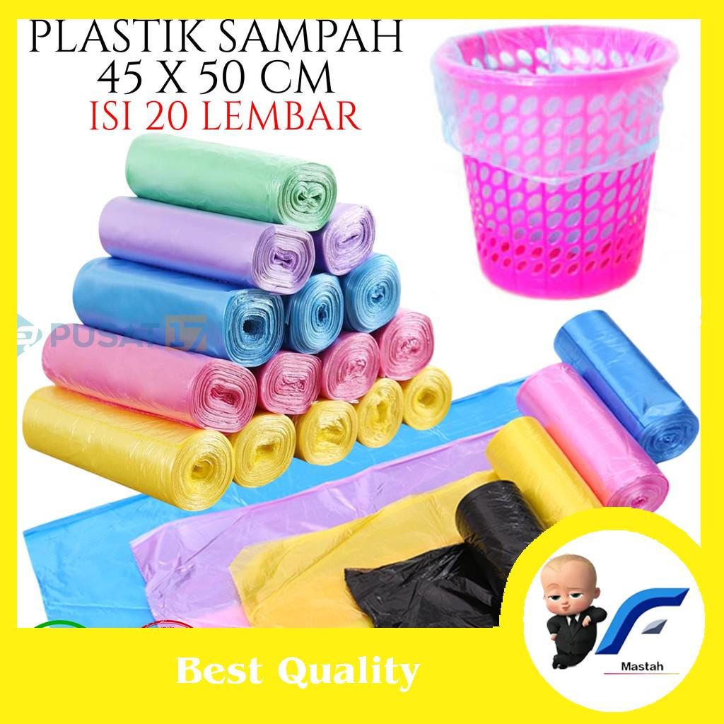 Kantong Plastik Sampah Roll Rumah Tangga Plastik Kresek 50x45cm 1Rol isi 20 pcs