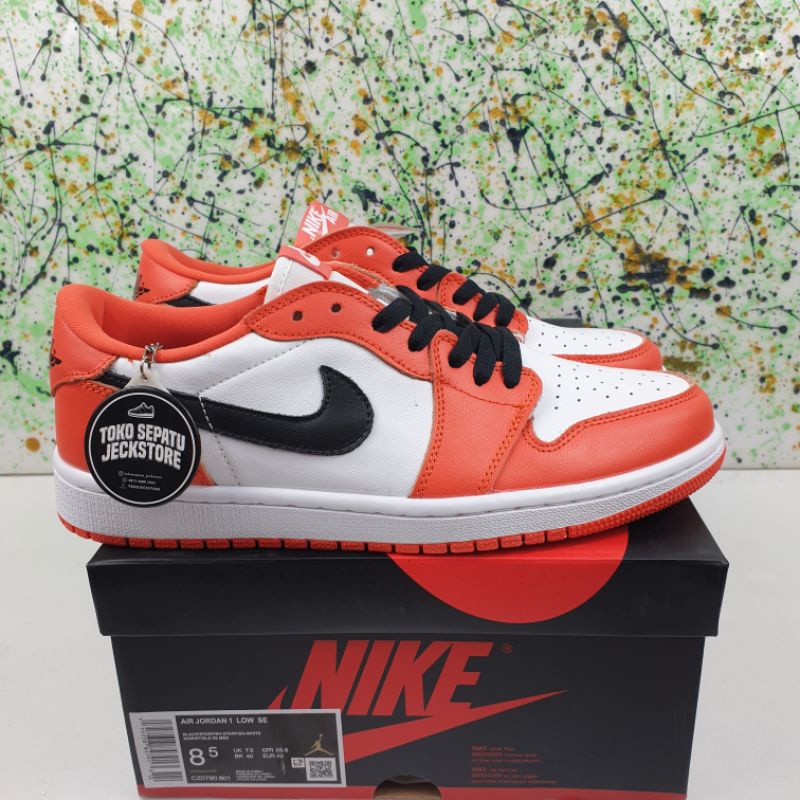 SEPATU NIKE AIR JORDAN 1 LOW STARFISH ORANGE 100% UA VERSION