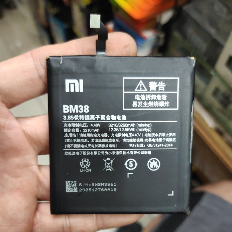 XIAOMI REDMI 1S / MI 1S / BM41 , XIAOMI MI5S / MI 5S / BM36 , XIAOMI MI5S+ / MI 5S+ / BM37 , XIAOMI MI4S / MI 4S / BM38 baterai battery batle batt mantap murah meriah