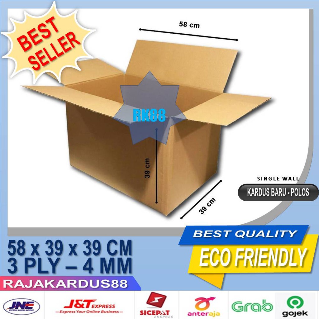 

KARDUS BOX/KARDUS PACKING JUMBO UK 58X39X39 CM POLOS-BARU