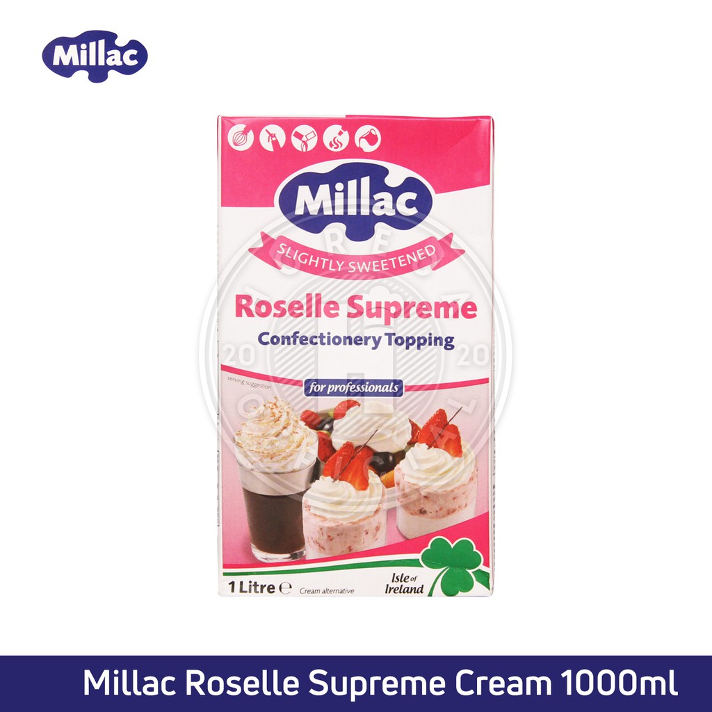 

Millac Roselle Supreme Whipping Cream 1000 ml | Whip Krim Cair Kemasan 1L