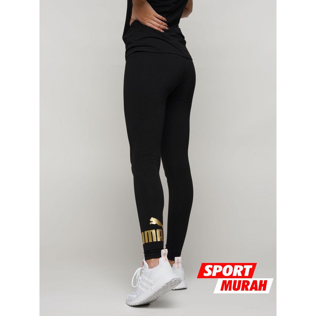 puma leggings black and gold