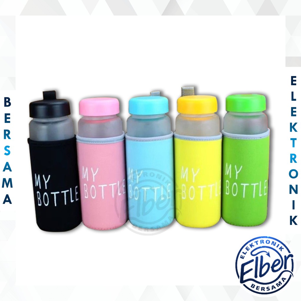 ELBER MY BOTTLE BENING WARNA Free Pouch Botol Transparan 