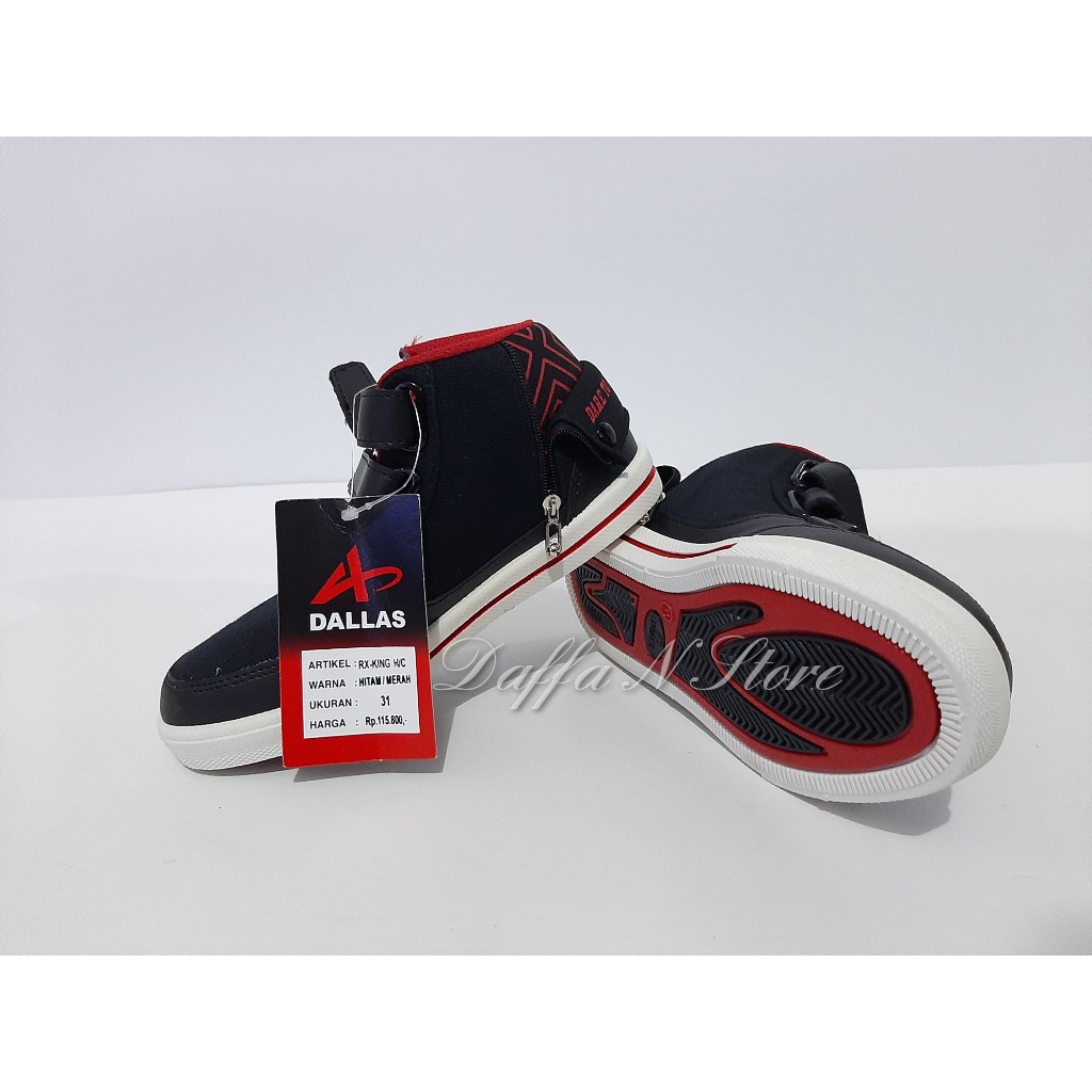 Sepatu Anak Sekolah SD SMP SMA DALLAS RX KING Hitam