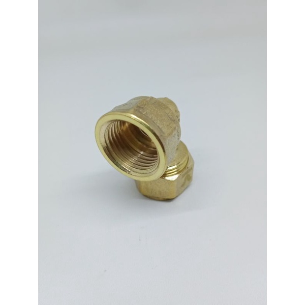 sambungan kuningan air panas Knee L, knee selang+drat dalam Vone