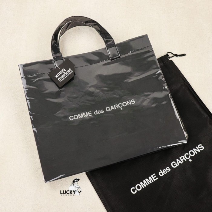 COMME des GARCONS CDG Tote Bag in Kraft Plastic - ORIGINAL 100% - Hitam