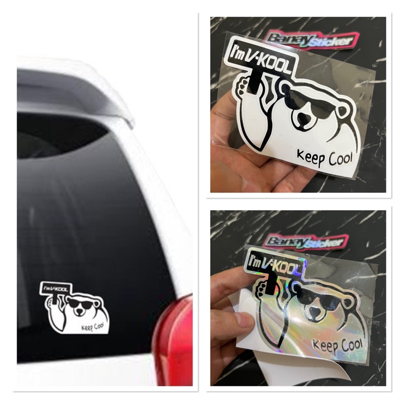 STICKER STIKER IM VKOOL IM V-KOOL BERUANG KEEP COOL CUTTING