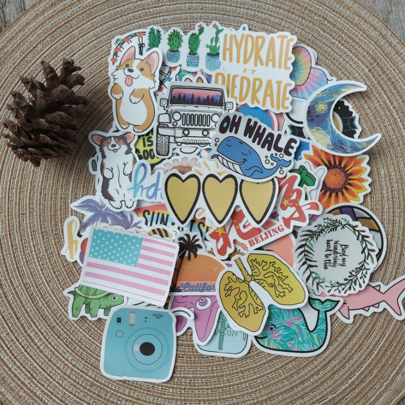 

10pcs STICKER GOOD VIBES PACK / STICKER LAPTOP