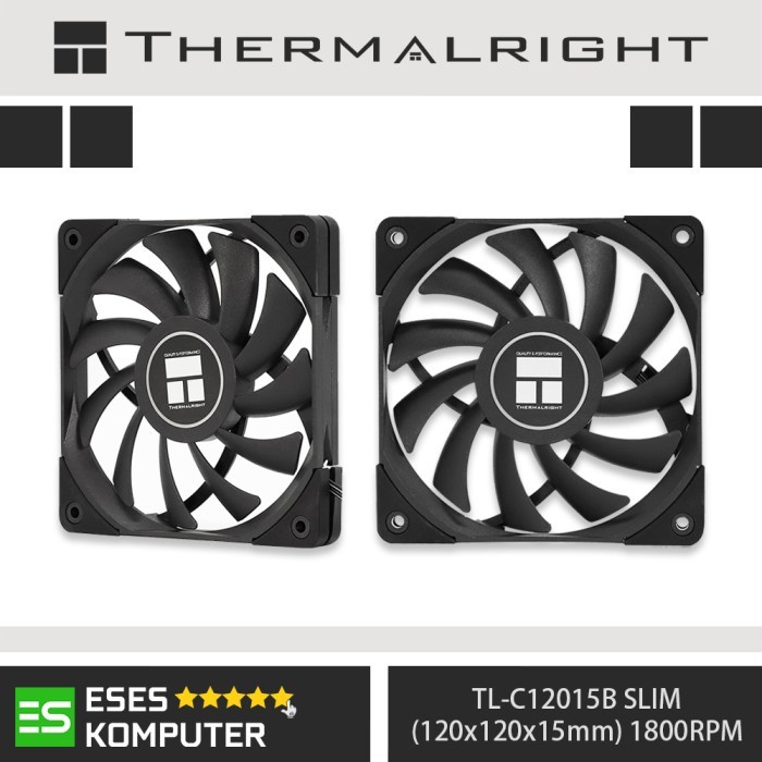 Fan THERMALRIGHT TL-C12015B Black 120mm SLIM 15mm PWM Fan