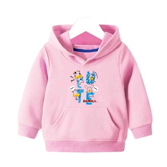 Cute abjad Sweater Anak Fleece Pakaian Anak