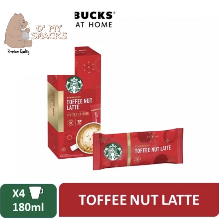 

Starbucks Toffee Nut Latte Premium Mixes Coffee 4 x 21.5g