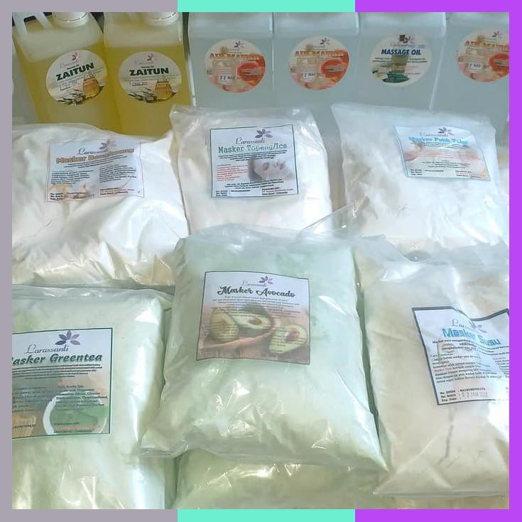 Masker Wajah Organik Bubuk By Larassanti 1Kg / Masker Kiloan Bpom Milk