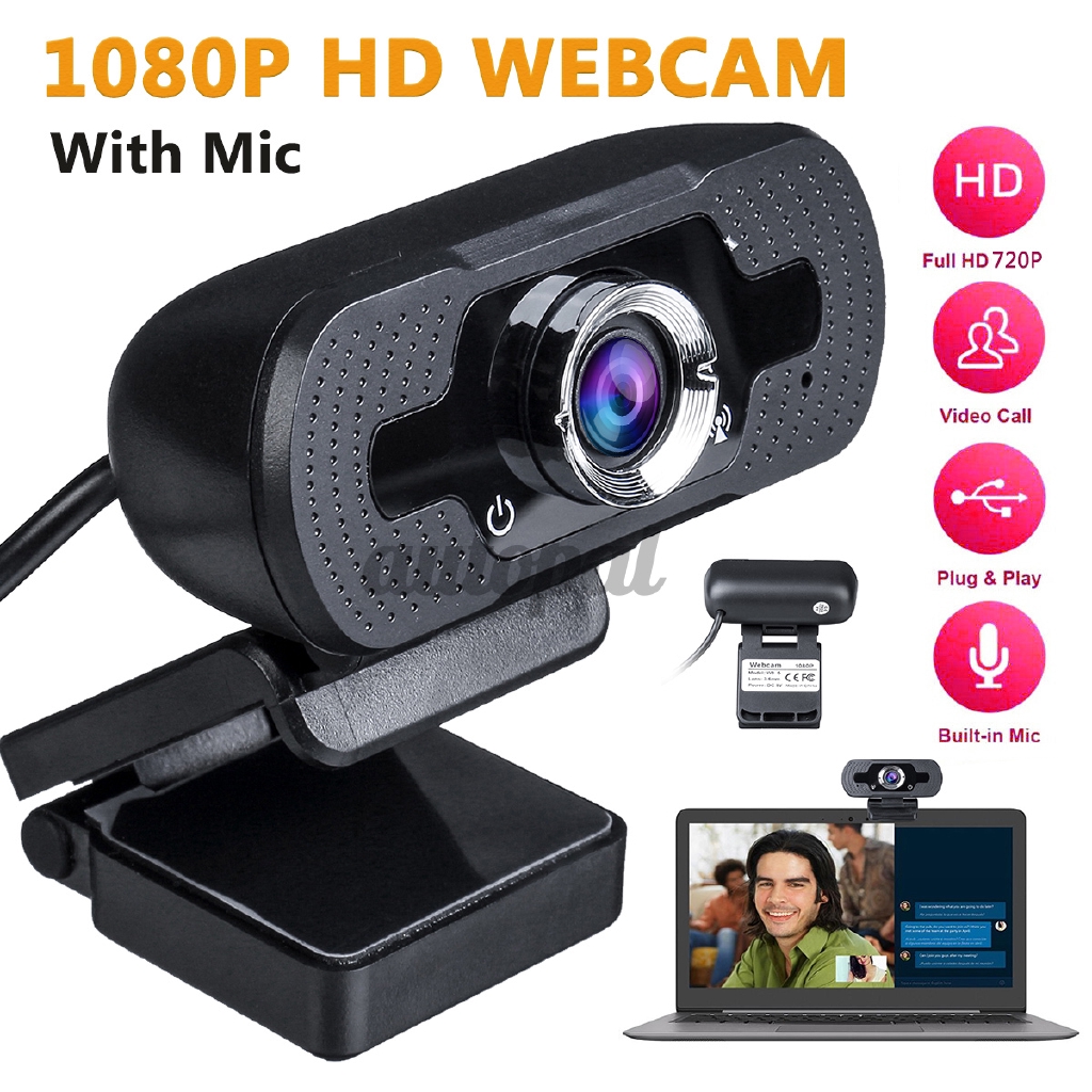  Kamera  Webcam Usb Full Hd 1080p Dengan Microphone Untuk  Pc  