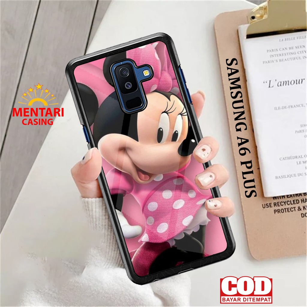 Case SAMSUNG A6 PLUS CASING SAMSUNG A6 PLUS [ MINNIE ] Mentari casing case hp kondom hp case custom 