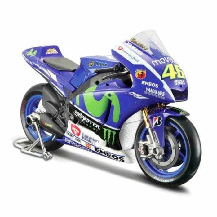 Diecast miniatur motor yamaha Valentino Rossi 46 / moto gp YZR M1 1:18
