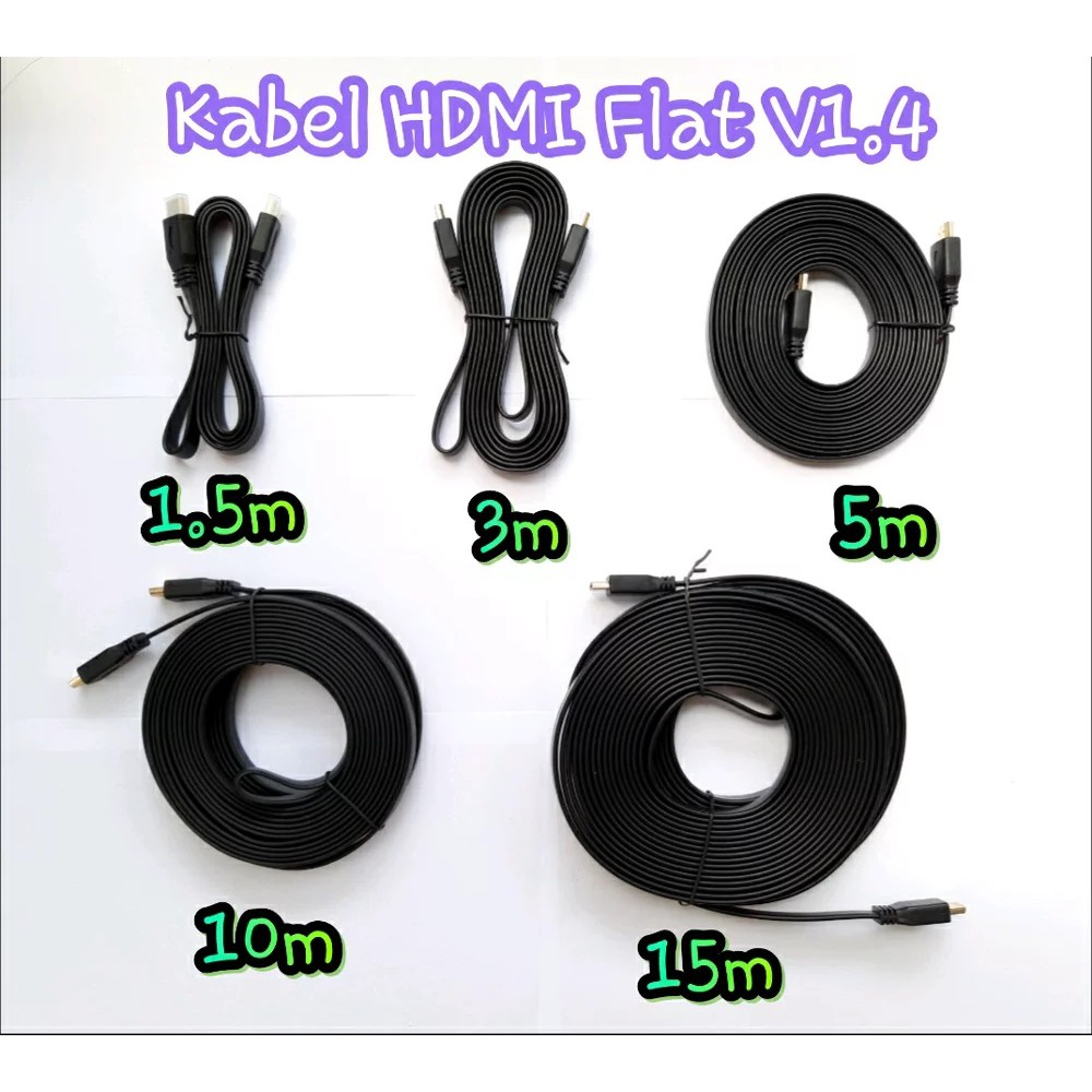 KABEL HDTV 1.4 FLAT WARNA FULL HD 15M