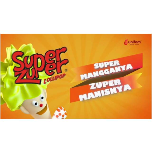 Super Zuper Lollipop Rasa Mangga 1pack isi 36 @7gr