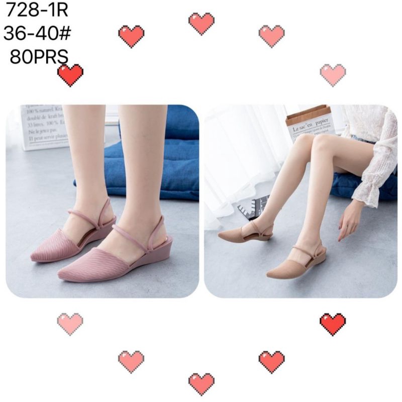 sepatu sandal karet tali wanita tutong