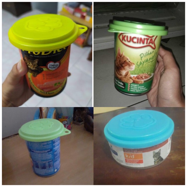 Tutup Kaleng Plastik - Penutup Kaleng Makanan Kucing Anjing Wet Food Canned Lid Cover