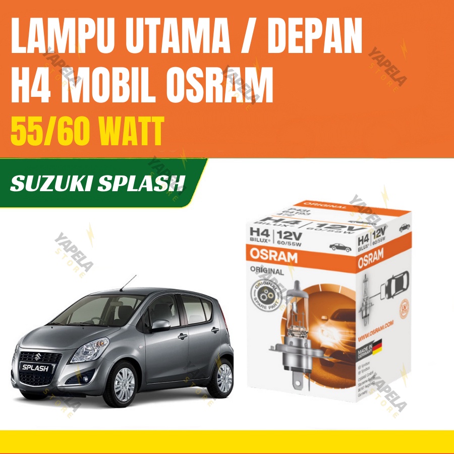 Lampu Depan Mobil Suzuki Splash Ertiga H4 Kaki 3 Original Osram