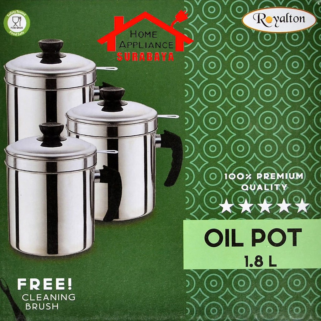 Asta Royalton Oil Pot 1.8 Liter Tempat Saringan Minyak Stainless Steel ROOP-02 ROOP 02