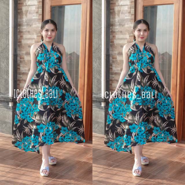 LONG DRESS BALI LDB001//DRESS BALI/DASTER MURAH/DRESS MOTIF/GROSIR DRESS BALI/RAYON DRESS MURAH