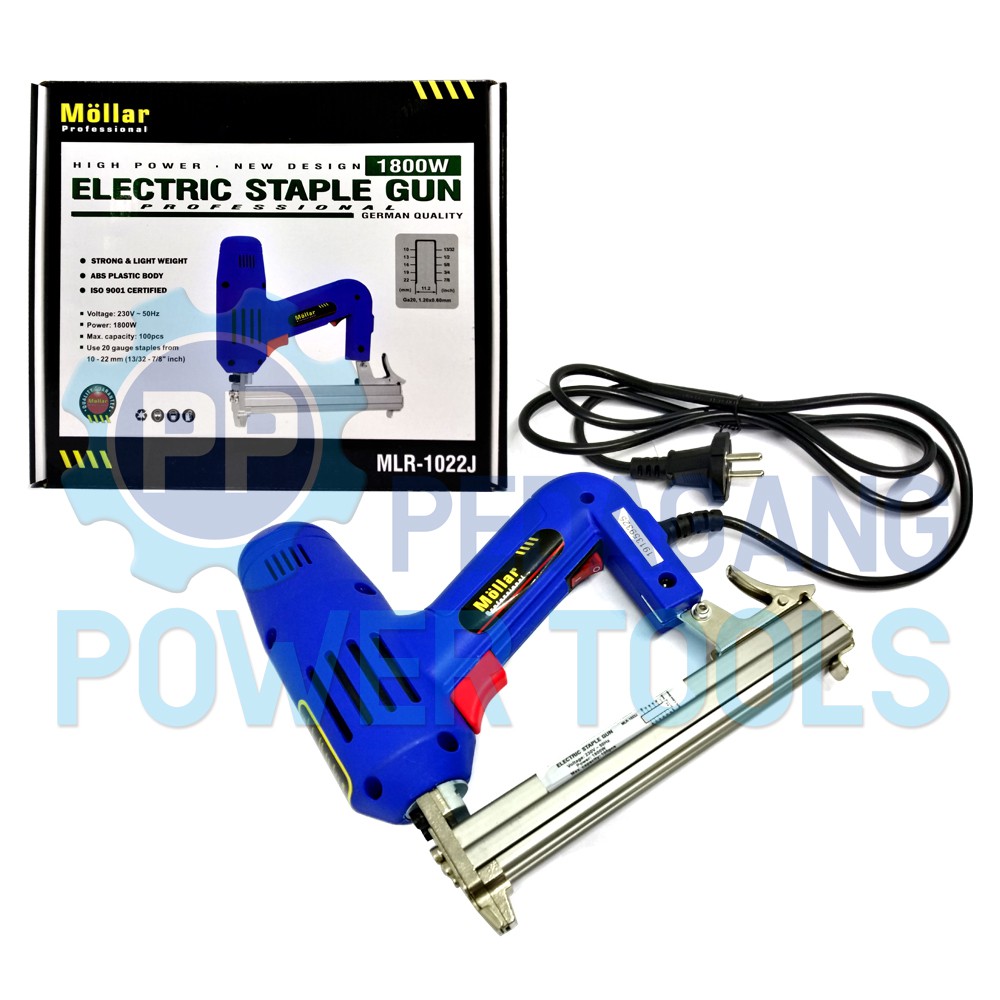 MOLLAR ESTGF1022 MESIN STAPLES TEMBAK LISTRIK ELECTRIC NAILER GUN PAKU