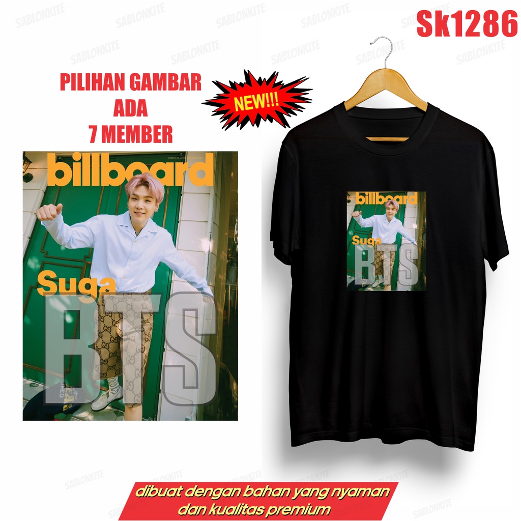 MURAH!!! KAOS KPOP BILLBOARD JUNGKOOK TAEHYUNG SK1286 JK V SG JIN JM JH  RM SK