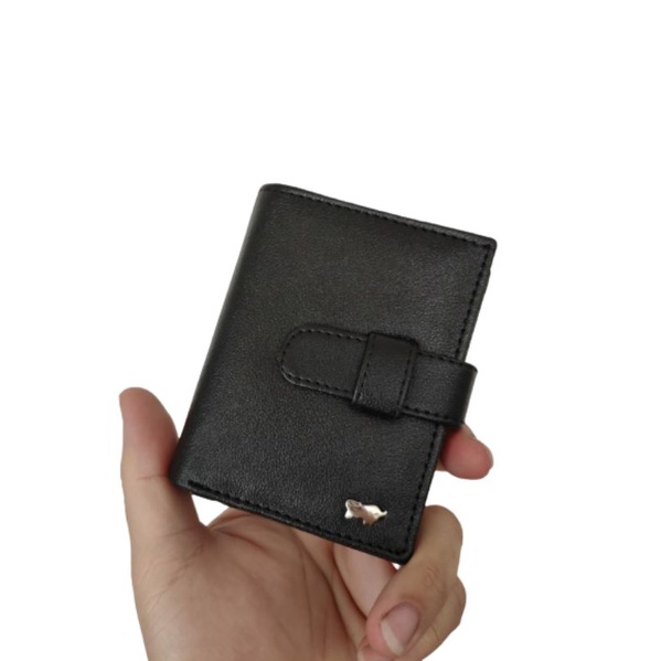 Dompet Kartu 18 in 1 Card Holder + slot uang kulit sintetis model PENGUNCI KAIT elegan