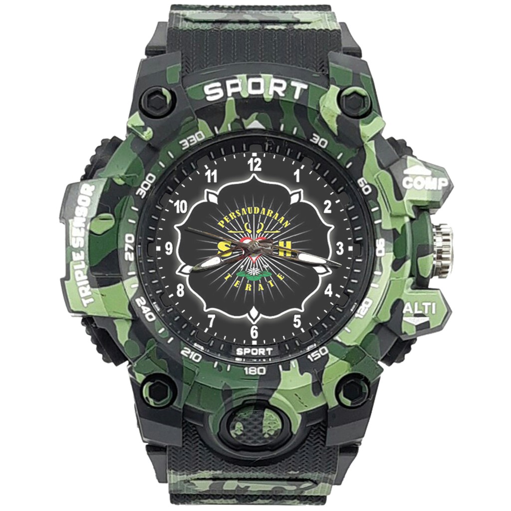 {Istimewa} Jam Tangan PERSAUDARAAN SETIA HATI TERATE - SH 9 Hitam Army Water Resistant