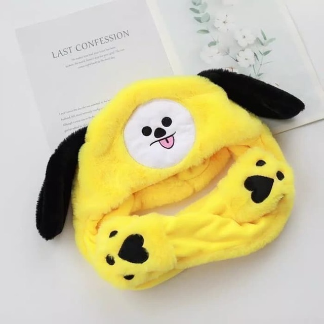 BT21Topi Bunny Hat LED Karakter BTS Korea Cooky Chimmy Koya 0591