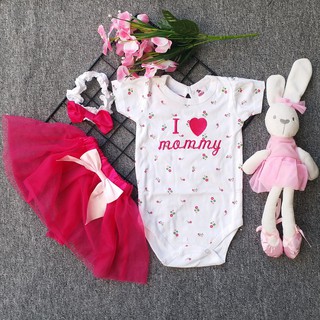 hb JUMPER  LOVE MOMMY HRA Jumper  Bayi  Baju  Anak  Perempuan 0 