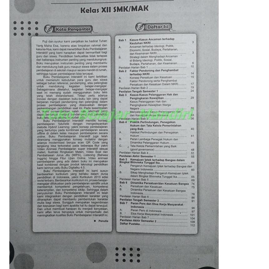 HARGA FLAT LKS SMK/MAK Kelas 12 | XII Semester 1 & 2 Master Media Bahasa Indonesia/Bahassa Inggris/M