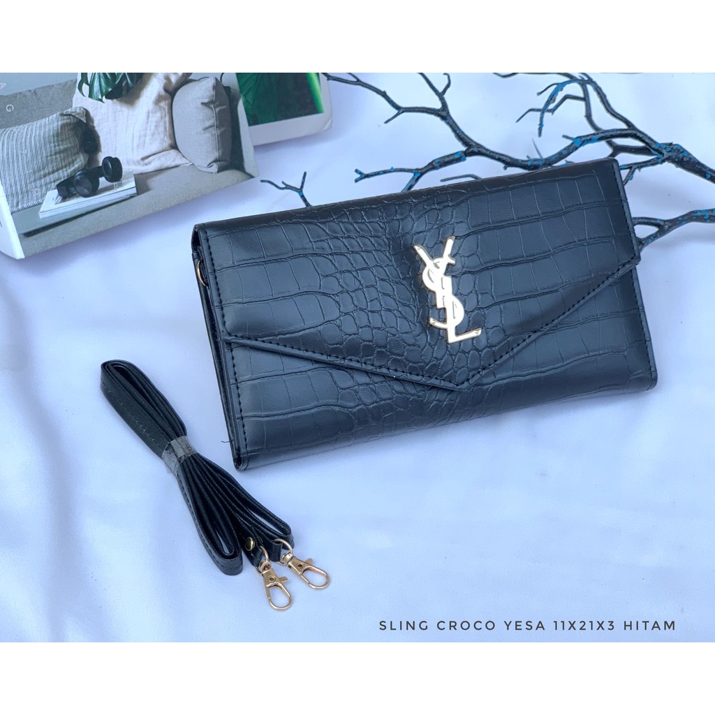 Dompet Croco Yesa/ Dompet wanita murah/ Sling bag bahan croco