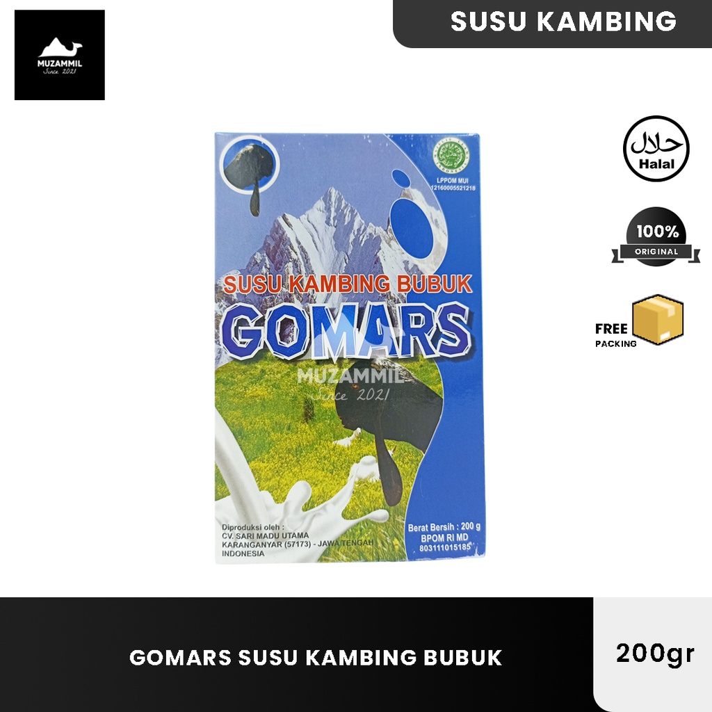 

Gomars Box Isi 200gram Susu Kambing