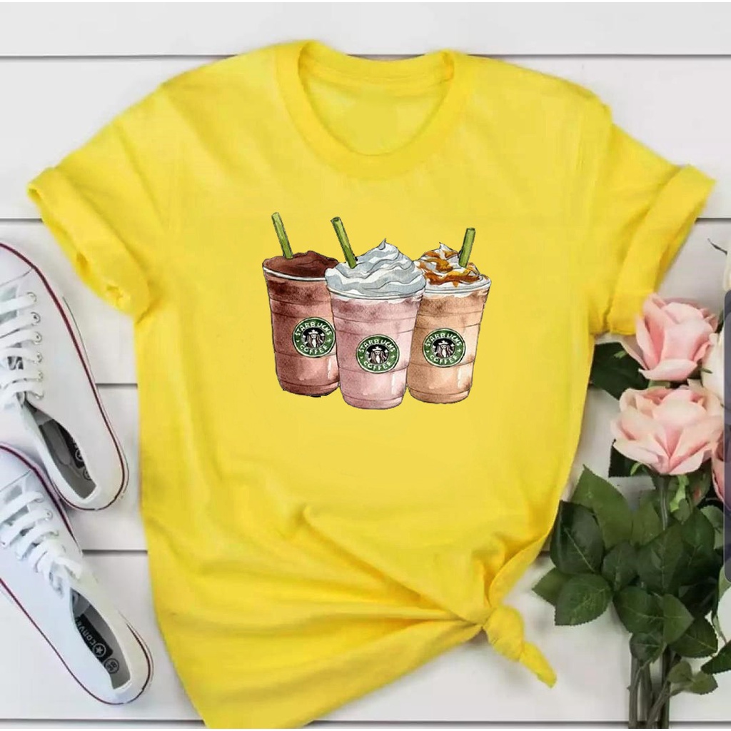 MYSTIQUE.ID-BAJU KAOS STARBUCK T-SHIRT LUCU DAN AESTHETIC