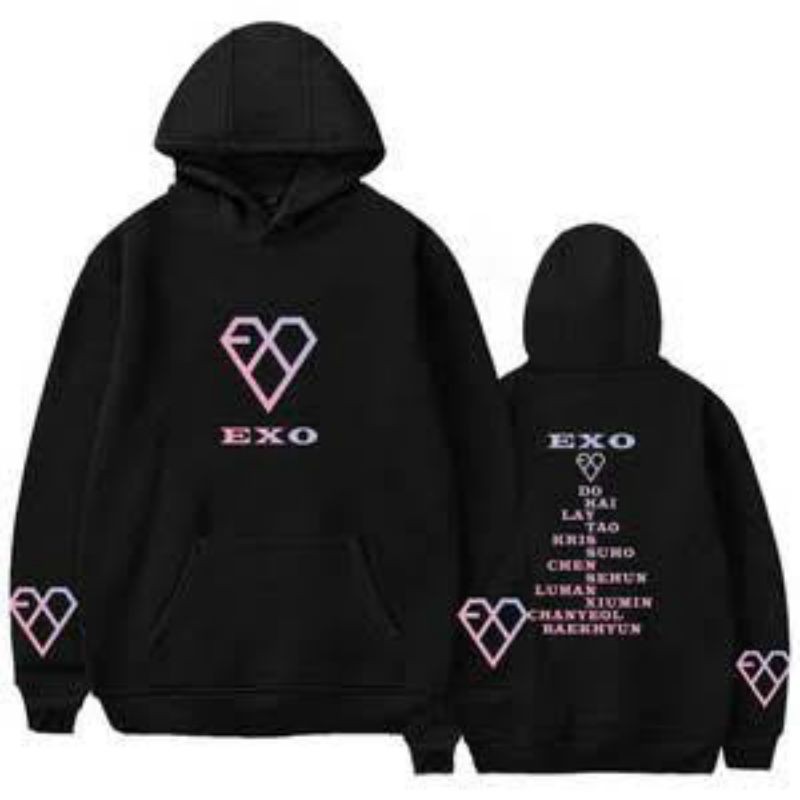 SWEATER EXO GRADASI ALL MEMBER / SWEATER HOODIE EXO ALL MEMBER GRADIEN