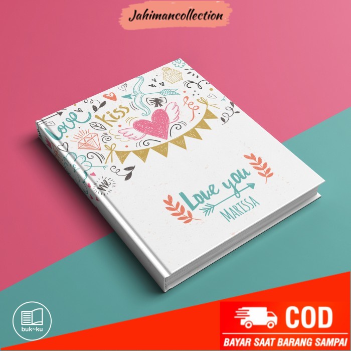 

✨ BISA COD ✨ Hadiah Valentine / buku notes / notebook custom / tulis - halaman polos