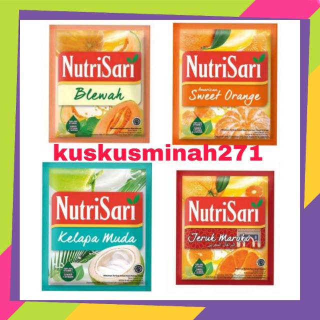 

Nutrisari minuman bubuk saset bernutrisi