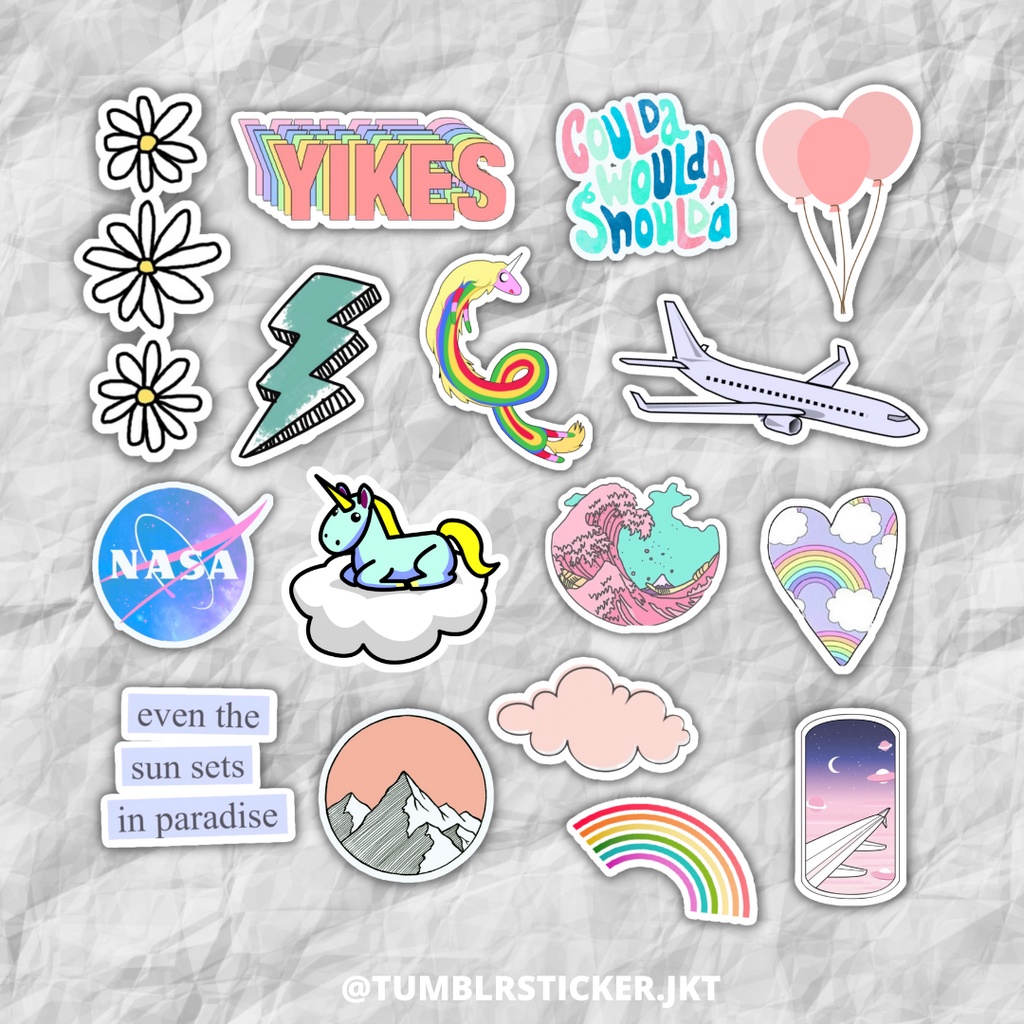 

STICKER AESTHETIC Sky Tumblr Pack | STICKER TUMBLR LAPTOP | STICKER AESTHETIC HP JURNAL
